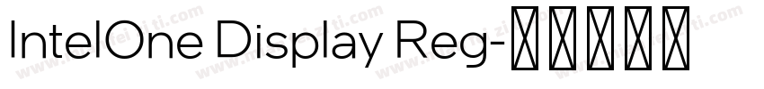 IntelOne Display Reg字体转换